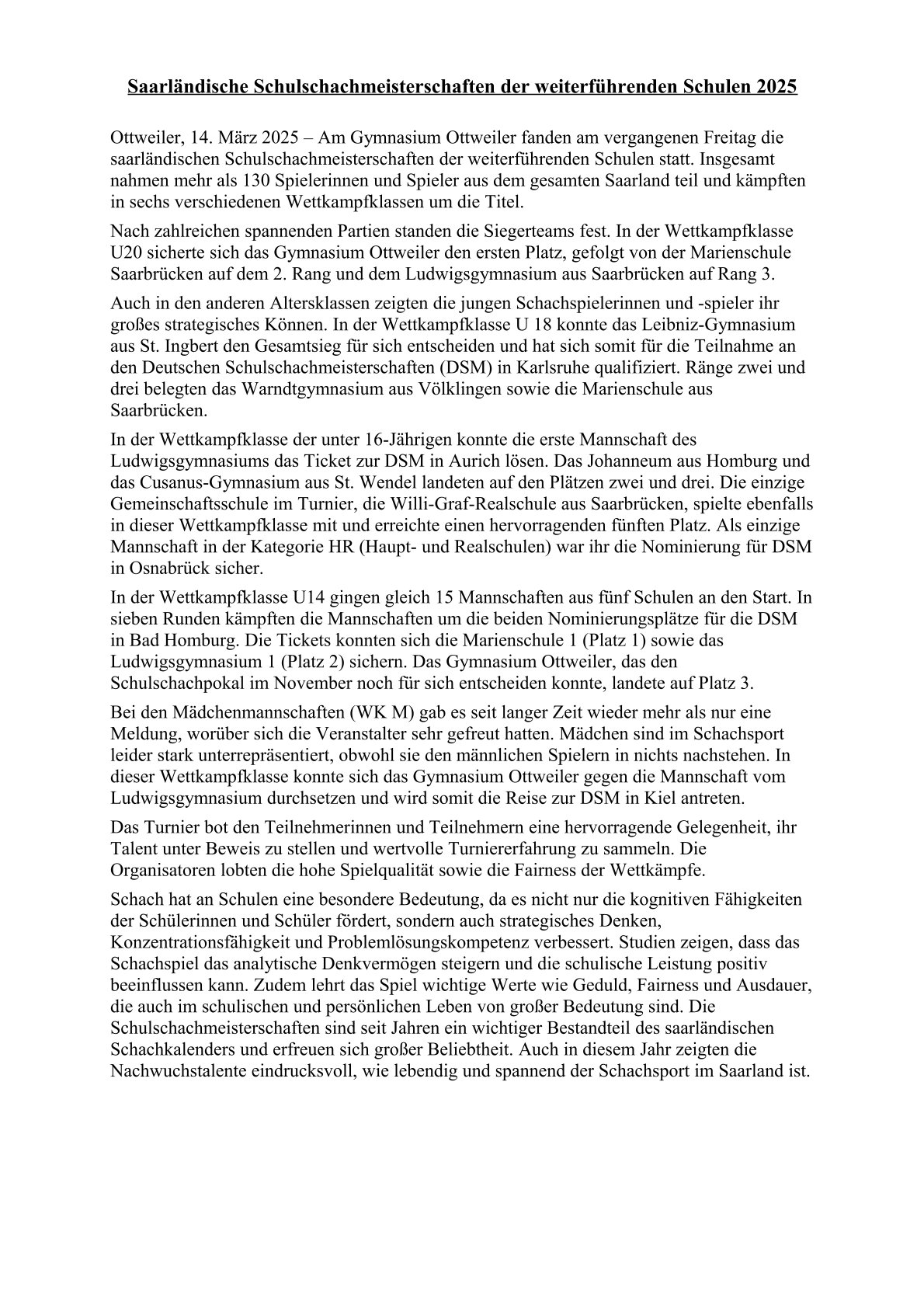 Pressebericht SSM 2025