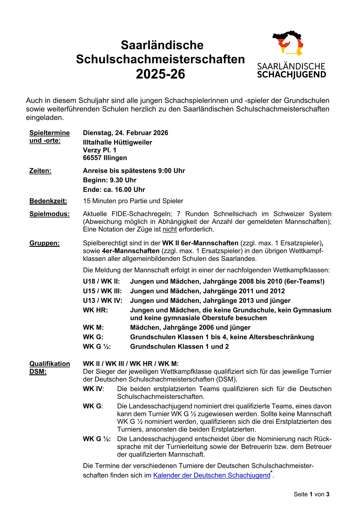 Schulschachmeisterschaften 2025 26 1